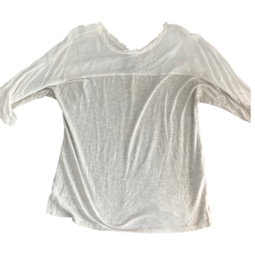 Anthropologie Dolan‎ Left Coast Grey Colorblock Dolman Sleeve Top S USA Light